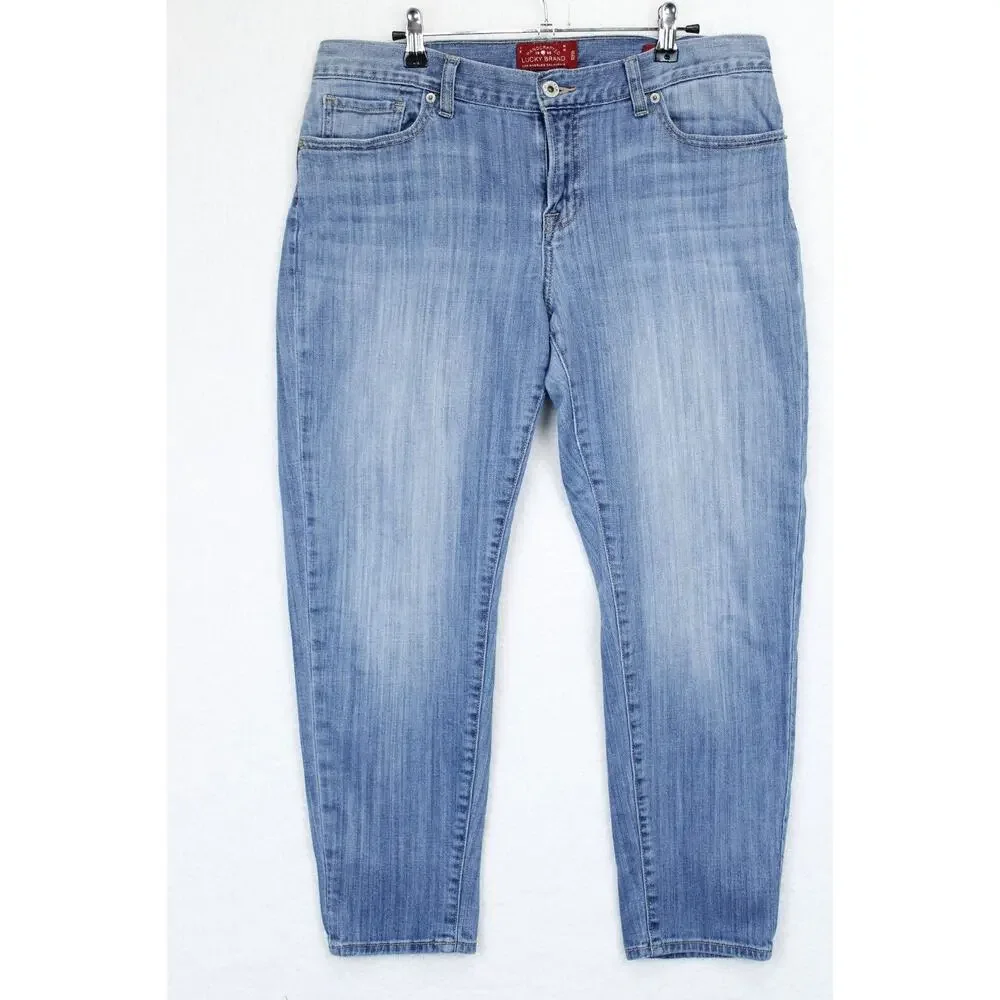 Lucky Brand Sienna‎ Cigarette Jeans Women 12 / 31 Blue Denim Medium Wash Pants